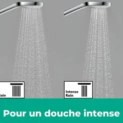 Hansgrohe Colonne de douche thermostatique Vernis Blend 200 Green chromé