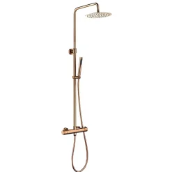 Hudor COLONNE DE DOUCHE THERMOSTATIQUE EN LAITON ROSÉ DORÉ (CUIVRE) SC418 COLLECTION PENEE* Robinet De Douche