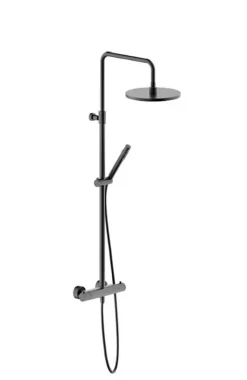 Nobili Colonne de douche thermostatique TONDA avec douchette stylo - Coloris: PVD Miele brossé