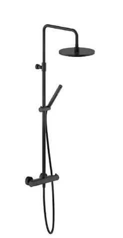 Nobili Colonne de douche thermostatique TONDA avec douchette stylo - Coloris: PVD Miele brossé