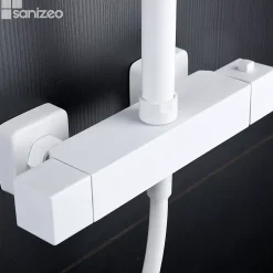 Imex Colonne de Douche Thermostatique Anti-Calcaire Blanc Mat ART BTAR025/BL