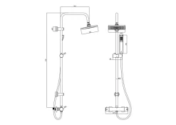 Edouard Rousseau Colonne de douche thermostatique chrome, Nessy* Colonne De Douche Thermostatique