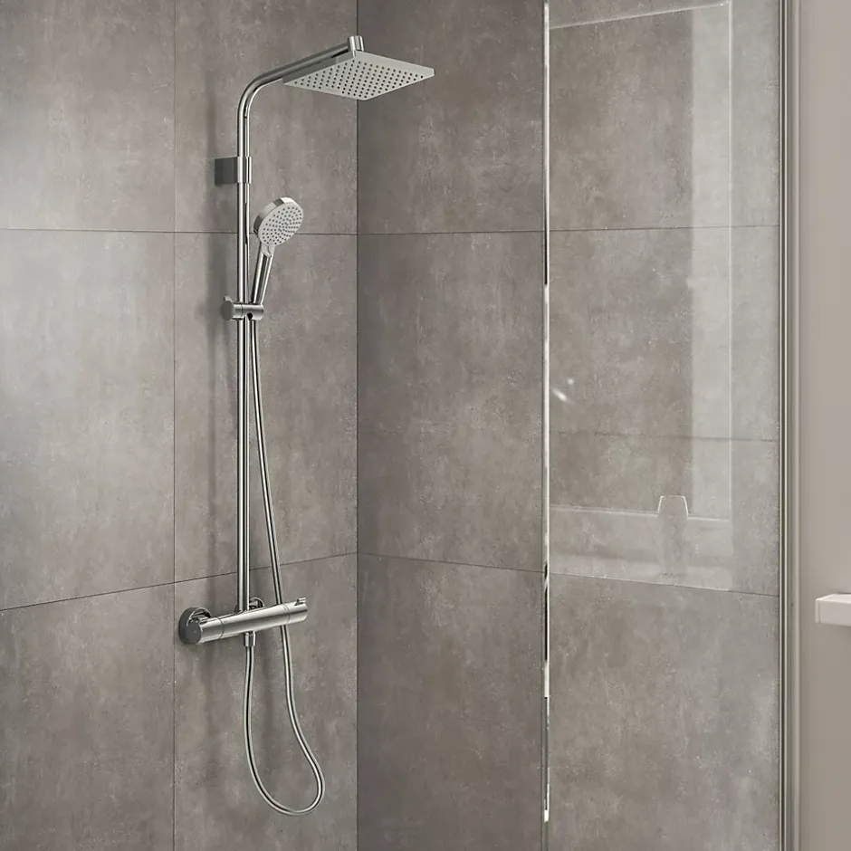 Hansgrohe Colonne de douche thermostatique Showerpipe Waterforms 230* Colonne De Douche Thermostatique