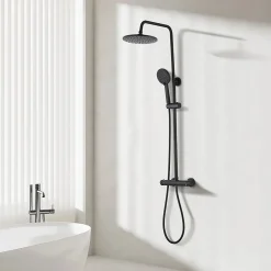 Teeno Colonne de douche thermostatique, Système de douche thermostatique Trente-huit degrés Celsius , Noir* Robinet De Douche