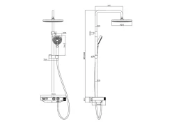 Edouard Rousseau Colonne de douche thermostatique blanche, Ekogest