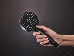 Hansgrohe Colonne de douche thermostatique noir Eco Vernis Shape