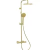 Essebagno Colonne de douche thermostatique or brossé Luisa