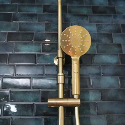 Essebagno Colonne de douche thermostatique or brossé Luisa