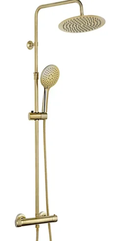 MTK Colonne de douche thermostatique dorée Elégance* Colonne De Douche Thermostatique