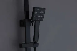 Poalgi Colonne de douche thermostatique avec barre extensible SKY BATH noir mat Inox S304 série PARADISE