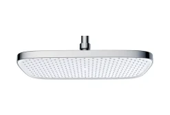 Bernstein Colonne de douche thermostatique laiton, mitigeur de douche + tablette en verre - Chrome / Blanc - Assemblée, Silencieux - BS371* Colonne De Douche Thermostatique