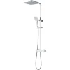 GoodHome Colonne de douche thermostatique avec pomme de tête, douchette et flexible, effet chromé, Kozo* Colonne De Douche Thermostatique