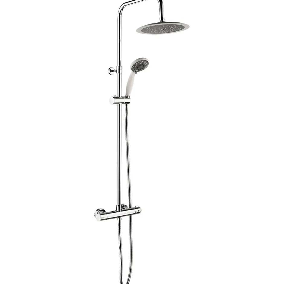 Essebagno Colonne de douche thermostatique chrome et blanc Color