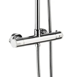 Essebagno Colonne de douche thermostatique chrome et blanc Color