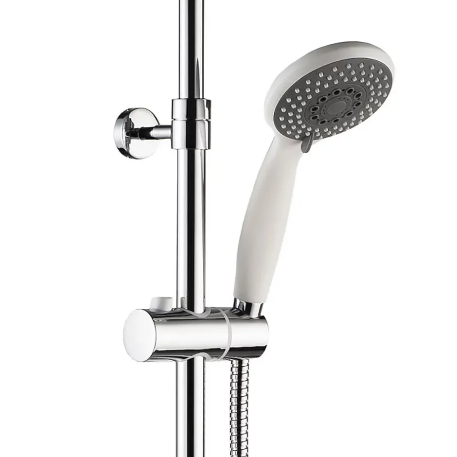 Essebagno Colonne de douche thermostatique chrome et blanc Color