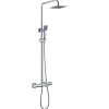 Kibath Colonne de douche thermostatique GAS carrée extra-longue, 100-150 cm, finition chrome poli, en laiton* Colonne De Douche Mécanique