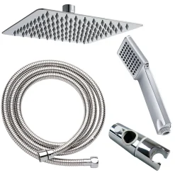 Kibath Colonne de douche thermostatique GAS carrée extra-longue, 100-150 cm, finition chrome poli, en laiton* Colonne De Douche Mécanique
