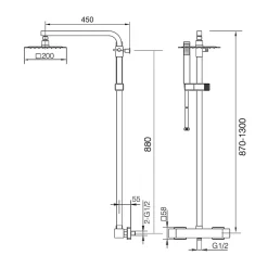Imex Colonne de Douche Thermostatique Anti-Calcaire Chrome VIGO BTV013