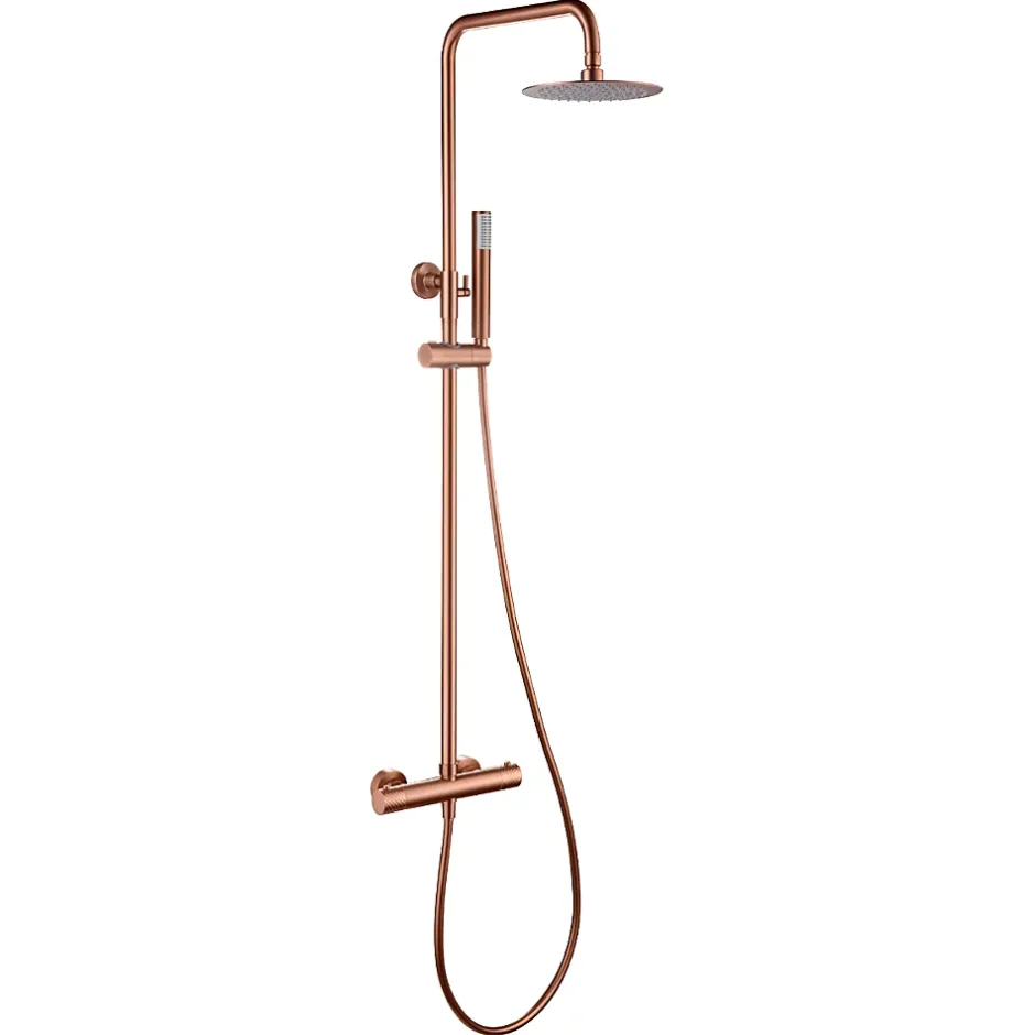 Imex Colonne de Douche Thermostatique Anti-Calcaire Or Rose Cuivré GENOVA BTG053/ORC