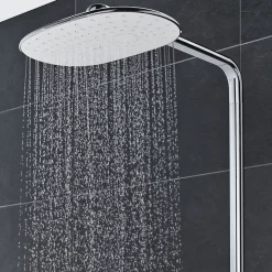 Grohe Colonne de douche thermostatique Rainshower System SmartControl Mono 360 Blanc/chromé + Panier douche Start Cube