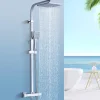 Homelody Colonne de Douche Thermostatique, Ensemble de Douche Réglable en Hauteur, Système de douche en Laiton, Ensemble de Douche Mural