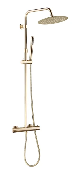 Essebagno Colonne de douche thermostatique, doré, Luisa 250