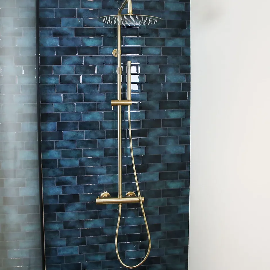 Essebagno Colonne de douche thermostatique, doré, Luisa 250