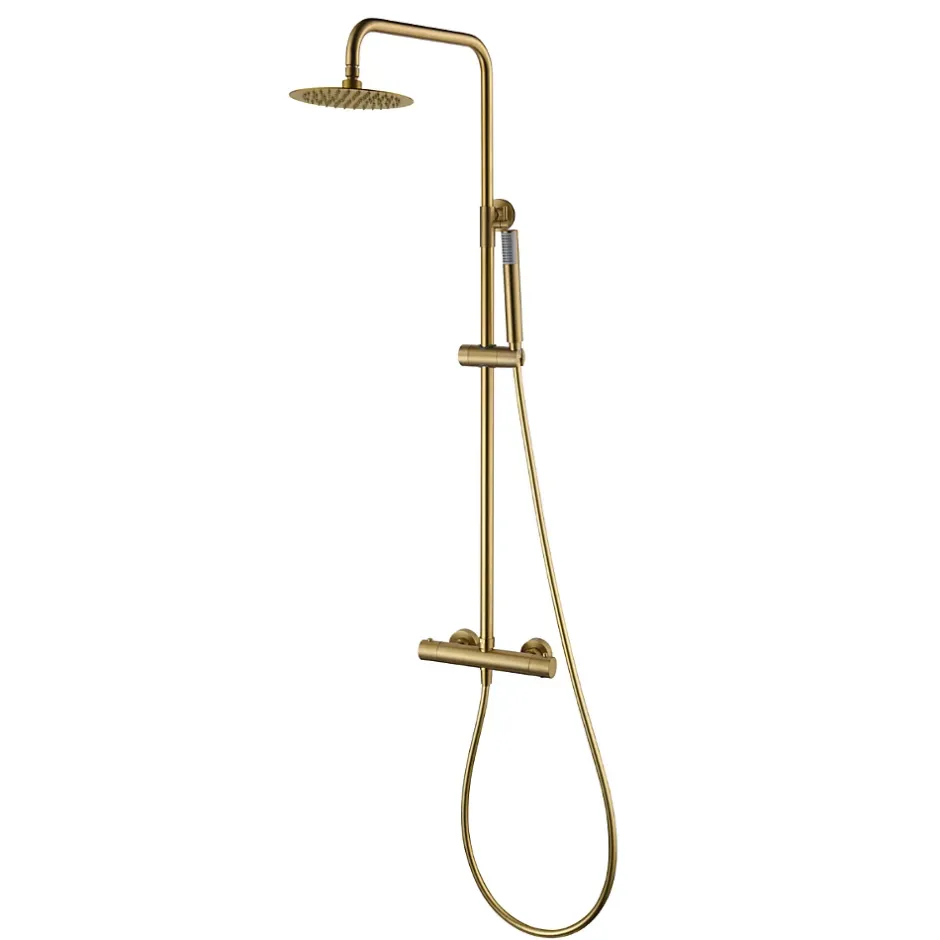 Imex Colonne de Douche Thermostatique Anti-Calcaire Or Brossé MONZA BTM039/OC