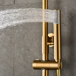 Imex Colonne de Douche Thermostatique Anti-Calcaire Or Brossé MONZA BTM039/OC