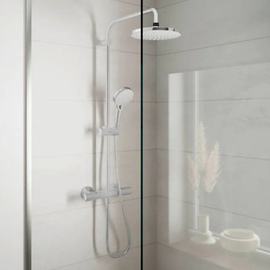 Hansgrohe Colonne de douche thermostatique Vernis Blend 2 jets + nettoyant