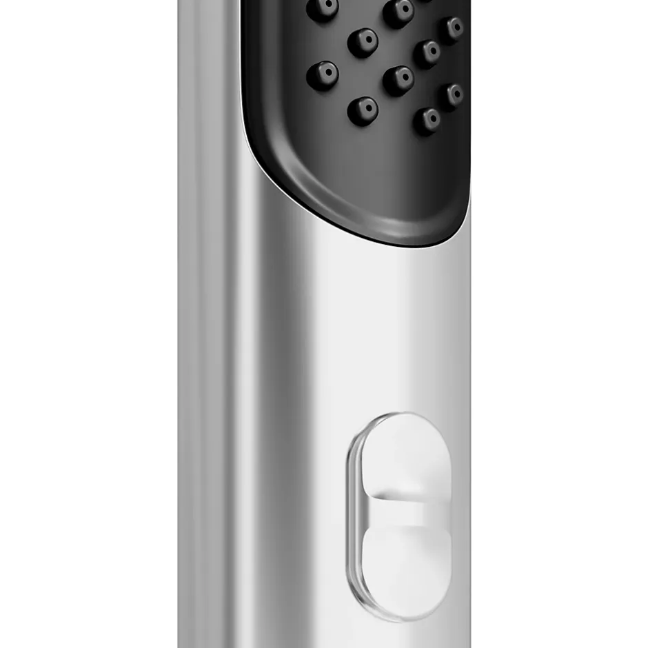 GoodHome Colonne de douche thermostatique avec pommeau, douchette 2 jets, flexible, barre réglable, chrome, Levanna* Colonne De Douche Thermostatique