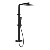 Vente-unique Colonne de douche thermostatique en acier inoxydable - 120 cm - Noir mat - PENEDA* Colonne De Douche Thermostatique