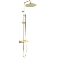 Essebagno Colonne de douche thermostatique corps froid or brossé Delice II* Colonne De Douche Thermostatique