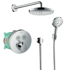 Hansgrohe Colonne de douche thermostatique encastrée ShowerSelect S chromé + douche de tête Raindance Select S* Robinet De Douche