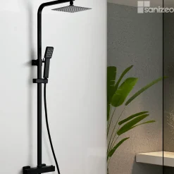 Imex Colonne de Douche Thermostatique Anti-Calcaire Noir Mat VIGO BTV013/NG