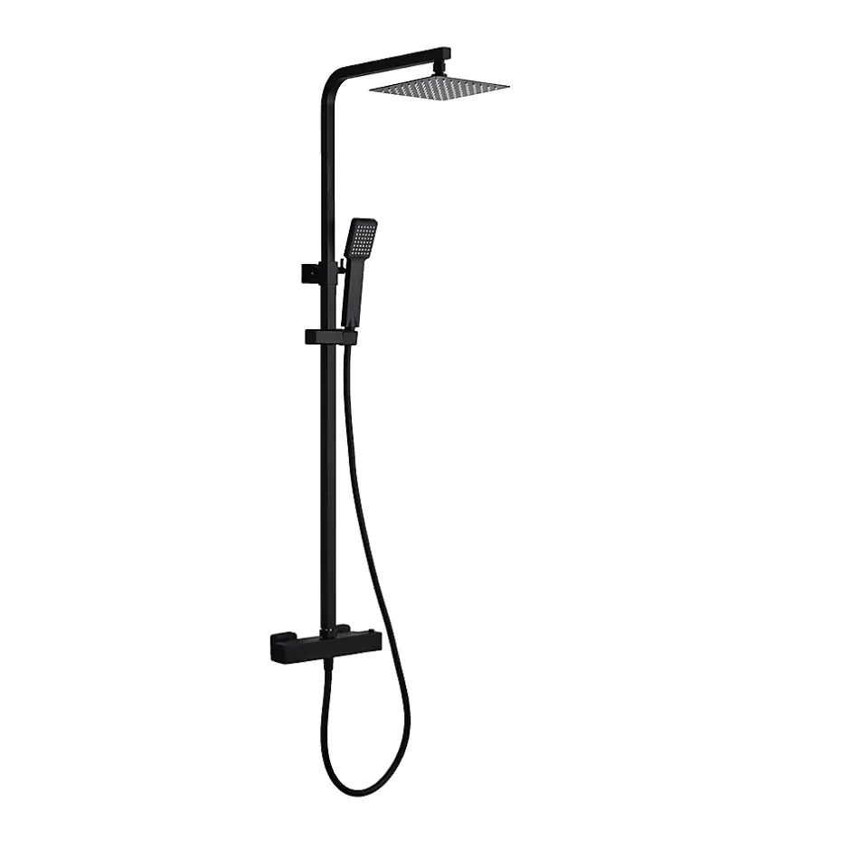 Imex Colonne de Douche Thermostatique Anti-Calcaire Noir Mat VIGO BTV013/NG