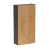 Meublorama Colonne de rangement TAMO 1 porte Coloris gris anthracite L40 x P16 x H75 cm Meuble suspendu
