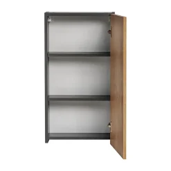 Meublorama Colonne de rangement TAMO 1 porte Coloris gris anthracite L40 x P16 x H75 cm Meuble suspendu