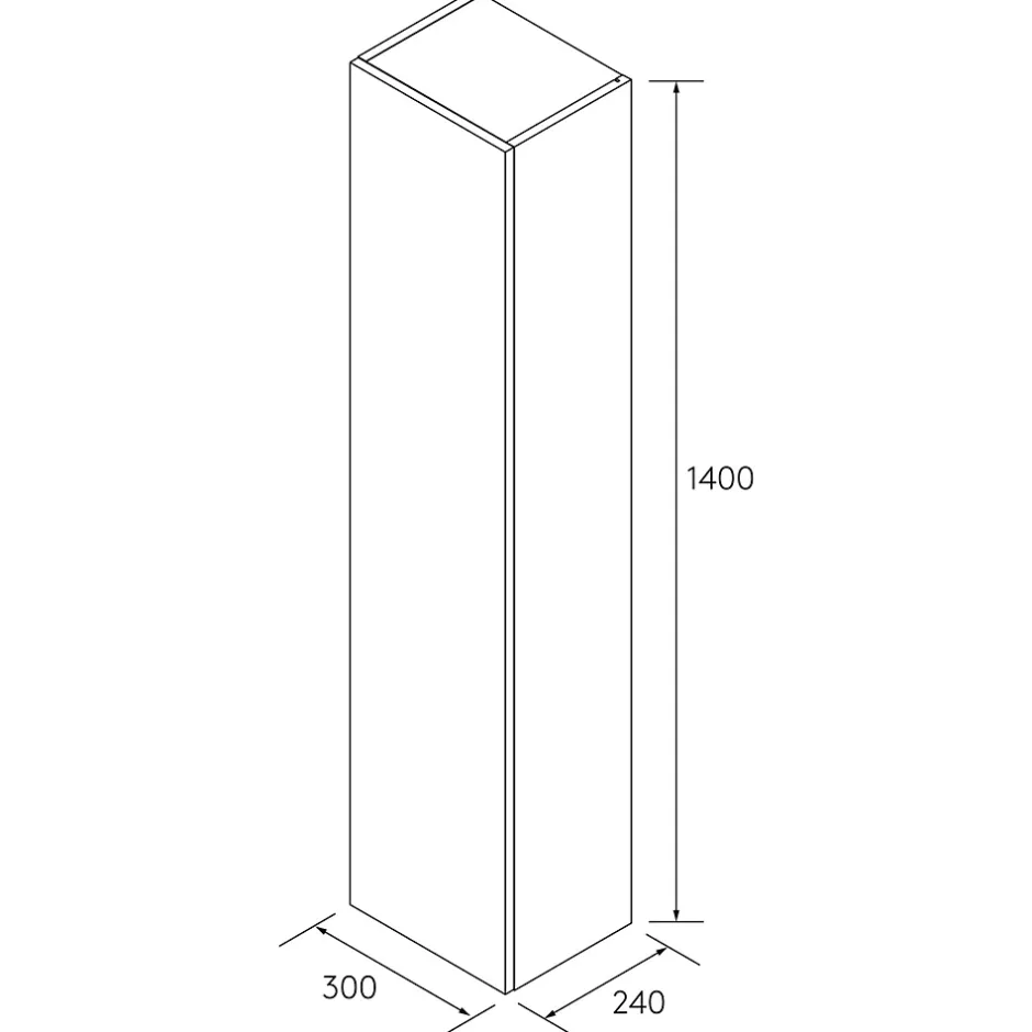 Cygnus bath Colonne de salle de bain BEQUIA 140cm Bleu mat* Colonne De Salle De Bains
