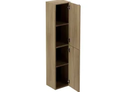 T-Bath Colonne de salle de bain ANGI 2 portes 140x30x27 cm chêne
