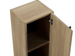 T-Bath Colonne de salle de bain ANGI 2 portes 140x30x27 cm chêne