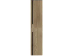 T-Bath Colonne de salle de bain ANGI 2 portes 140x30x27 cm chêne