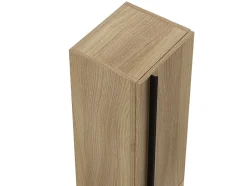 T-Bath Colonne de salle de bain ANGI 2 portes 140x30x27 cm chêne