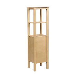Mob-In Colonne de salle de bain sur pieds chêne NESTO 145cm porte lisse* Colonne De Salle De Bains|Meuble De Salle De Bains Faible Profondeur