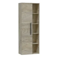 Calicosy Colonne de Salle de Bain - ARKITMOBEL - Athena 1A1G - 51 x 25 x 135 cm - Marron - Montage facile* Colonne De Salle De Bains