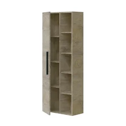 Calicosy Colonne de Salle de Bain - ARKITMOBEL - Athena 1A1G - 51 x 25 x 135 cm - Marron - Montage facile* Colonne De Salle De Bains