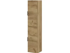 T-Bath Colonne de salle de bain LYO 2 portes 140x30x27 cm chêne
