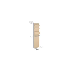 Mob-In Colonne de salle de bain suspendue chêne ENIO 165cm porte serviette* Colonne De Salle De Bains