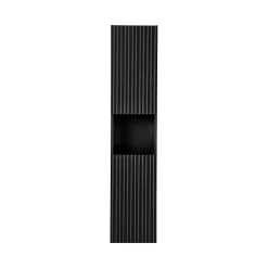 Meublorama Colonne de salle de bain VANO 2 portes et 1 niche Noir mat L30 x P25 x H140 cm Meuble suspendu* Colonne De Salle De Bains