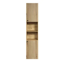 Calicosy Colonne de salle de bain rainurée 2 portes, 2 niches H186 cm - PUREBLISS